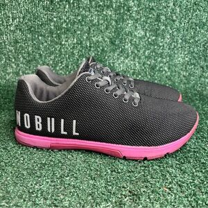 NOBULL Superfabric Trainer Womens Size 7 Black Pink‎ Running Workout Shoes